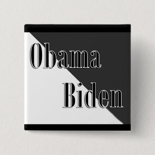 Badge Carré 5 Cm Obama Biden