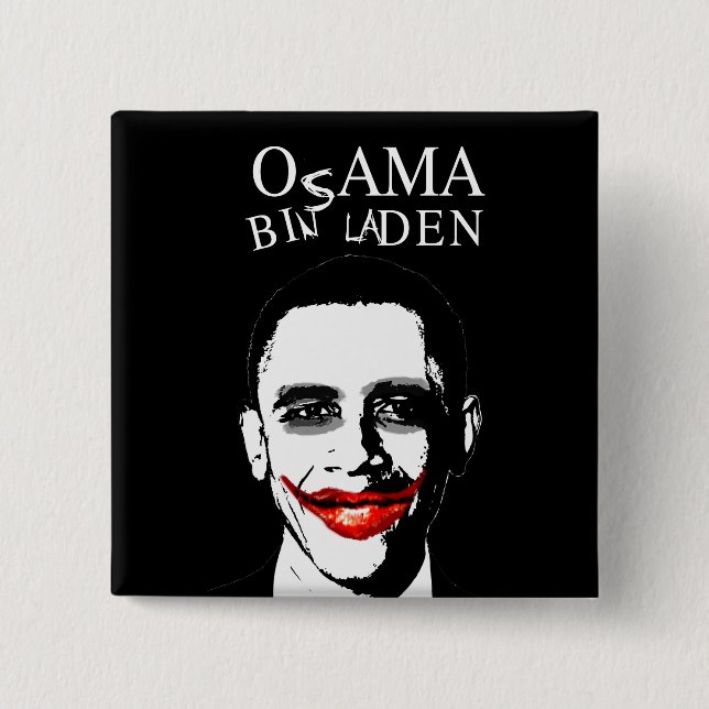 BADGE CARRÉ 5 CM OBAMA BIN BIDEN (Devant)