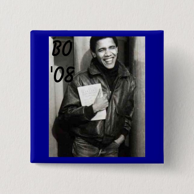 Badge Carré 5 Cm obama, BO'08 (Devant)