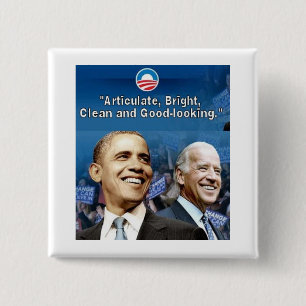 Badge Carré 5 Cm Obama/bouton carré de Biden
