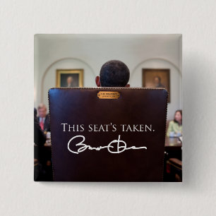 Badge Carré 5 Cm OBAMA : Ce Seat occupé