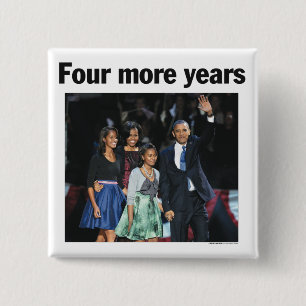 Badge Carré 5 Cm Obama : De bouton de quatre plus années