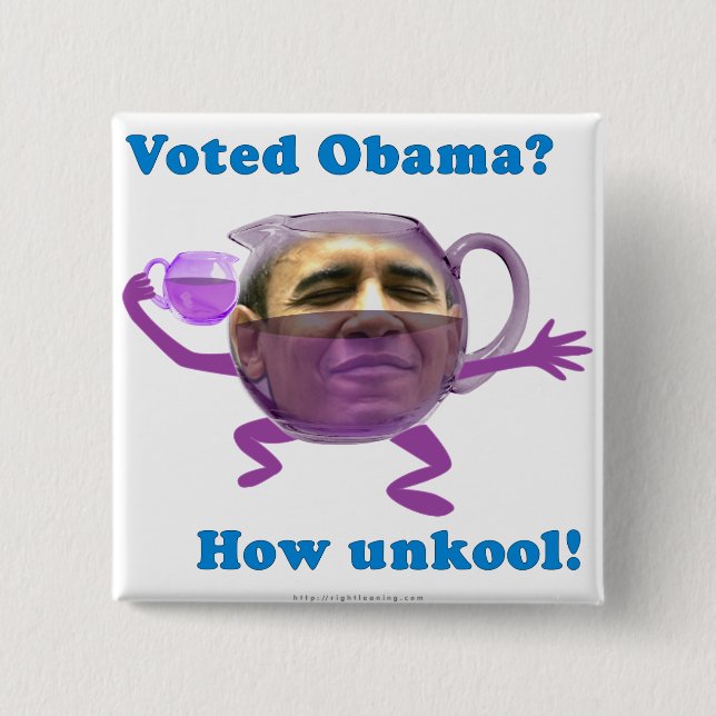 Badge Carré 5 Cm Obama dékool (Devant)
