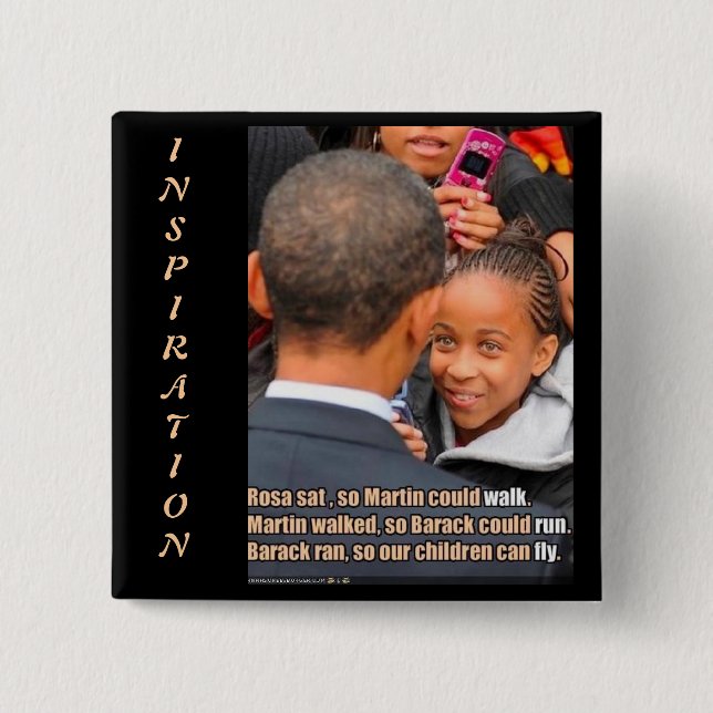 Badge Carré 5 Cm OBAMA inspiré (Devant)