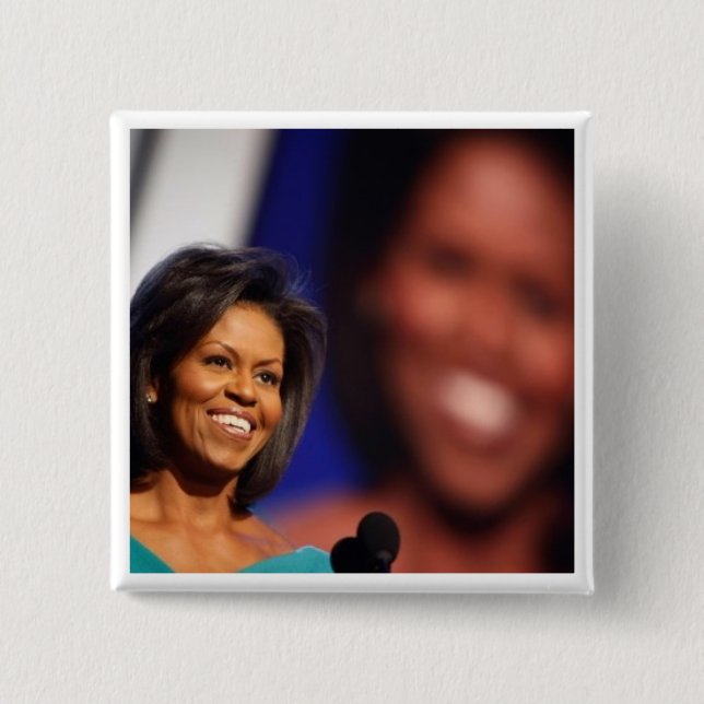 Badge Carré 5 Cm Obama-Michelle (Devant)