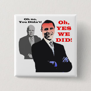 Badge Carré 5 Cm Obama OUI NOUS AVONS FAIT