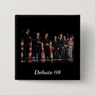 Badge Carré 5 Cm Obama-Première discussion