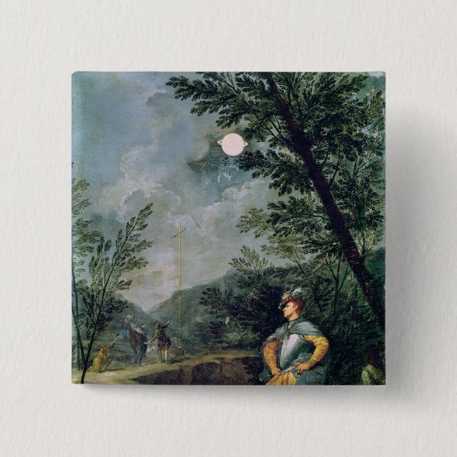 Badge Carré 5 Cm Observations astronomiques (Devant)