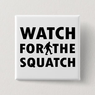Badge Carré 5 Cm Observez pour Squatch