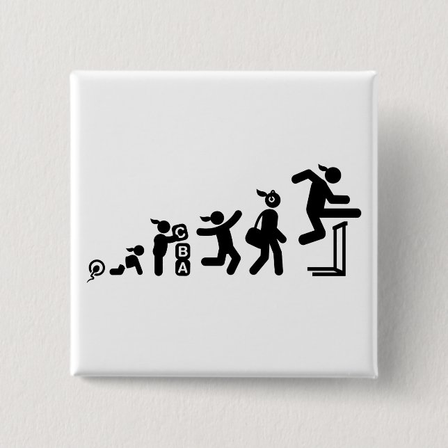 Badge Carré 5 Cm Obstacles (Devant)
