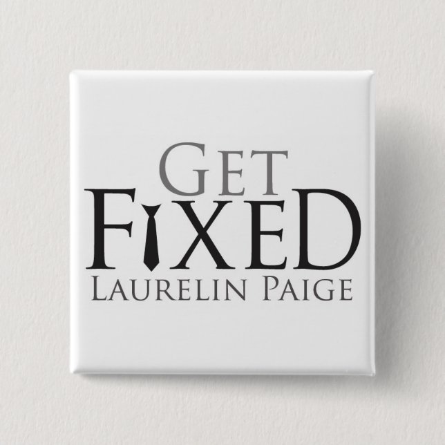 Badge Carré 5 Cm Obtenez le bouton FIXE (Devant)