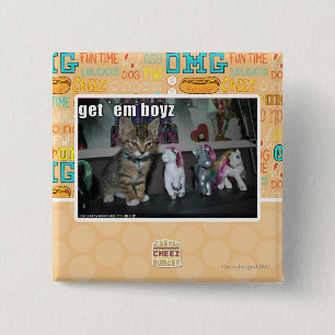 Badge Carré 5 Cm Obtenez le boyz de fin de support