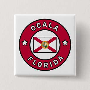 Badge Carré 5 Cm Ocala Floride