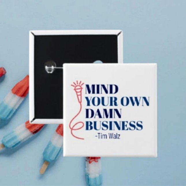 Badge Carré 5 Cm Occupez-vous de votre entreprise (Créateur téléchargé)