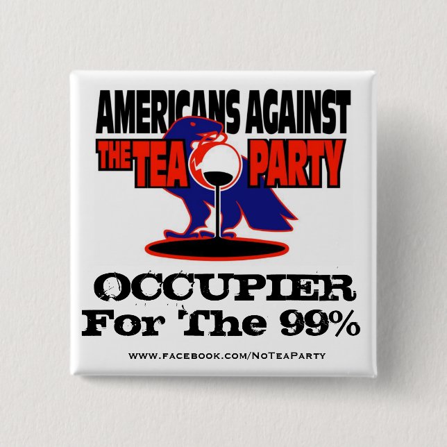 Badge Carré 5 Cm #OCCUPY d'AATTP (Devant)