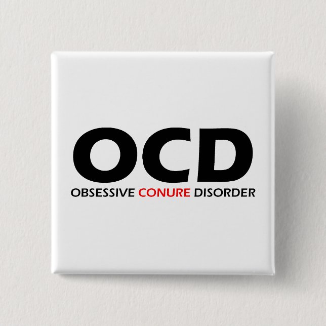 Badge Carré 5 Cm OCD - Trouble obsessionnel de la peau (Devant)