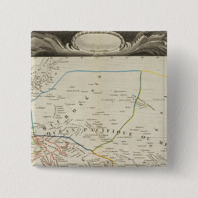 Badge Carré 5 Cm Océan (Devant)