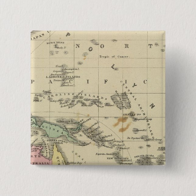 Badge Carré 5 Cm Océanie (Devant)