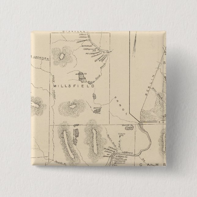 Badge Carré 5 Cm Odell, Millsfield, Dummer, Cambridge (Devant)