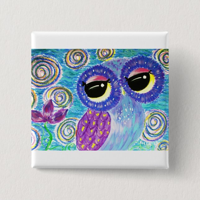 Badge Carré 5 Cm Odyssée rêveuse (Devant)