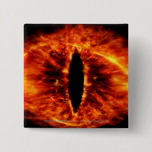 Badge Carré 5 Cm Oeil de Sauron (Devant)