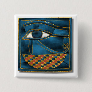Badge Carré 5 Cm OEil du Sacré Mariage de Horus