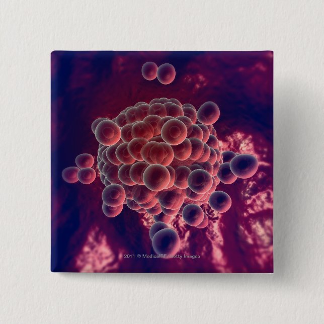 Badge Carré 5 Cm Oeufs dans un ovule (Devant)
