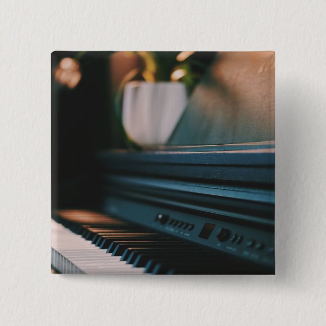 Badge Carré 5 Cm Oeuvre Piano Cute (Devant)