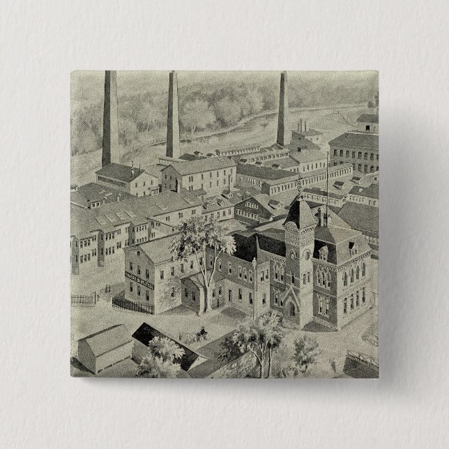 Badge Carré 5 Cm OEuvres de Rogers & Bro (Devant)