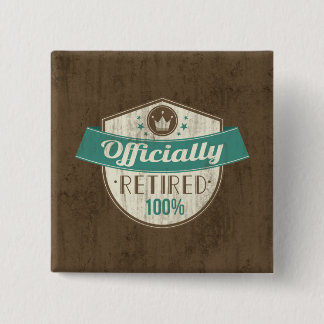 Badge Carré 5 Cm Officiellement retiré, retraite de cru de 100 pour