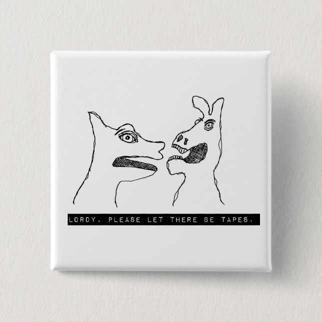 Badge Carré 5 Cm Oh bouton de bande d'étiquette de LORDY 1975 (Devant)