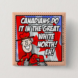 Badge Carré 5 Cm Oh Canada EH !