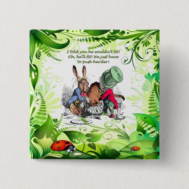 Badge Carré 5 Cm Oh, il va s'adapter ! 1 (Devant)