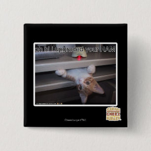 Badge Carré 5 Cm oh salut j'ai amélioré votre RAM