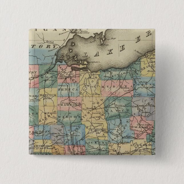 Badge Carré 5 Cm Ohio 4 (Devant)