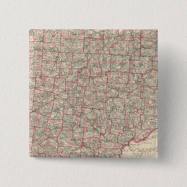 Badge Carré 5 Cm Ohio 9 (Devant)