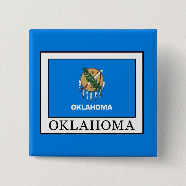 Badge Carré 5 Cm Oklahoma (Devant)