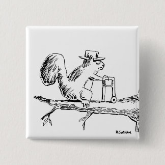 BADGE CARRÉ 5 CM OLDSQUIRREL, GETTING LE LONG