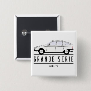 Badge Carré 5 Cm Oldtimer Citroen