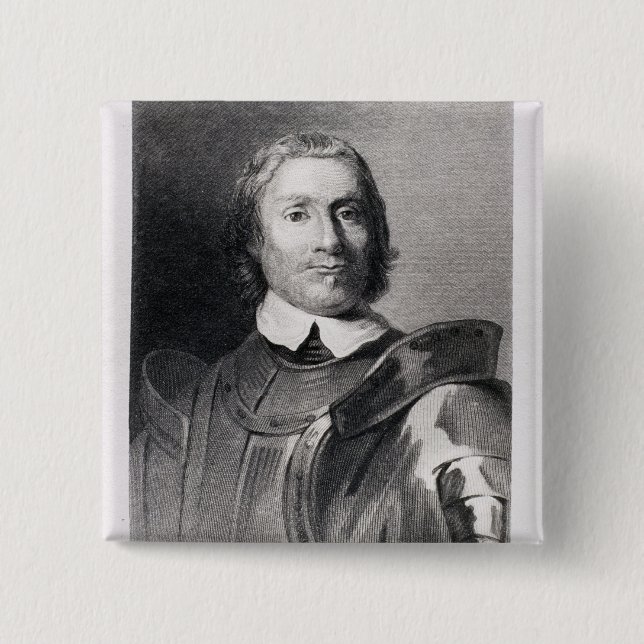 Badge Carré 5 Cm Oliver Cromwell, seigneur Protector de (Devant)