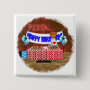 Badge Carré 5 Cm Oliver la loutre a 6 ans ! Joyeux anniversaire