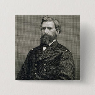 Badge Carré 5 Cm Oliver Otis Howard (1830-1909), gravé par Robert