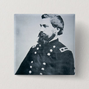 Badge Carré 5 Cm Oliver Otis Howard (photo de b/w)