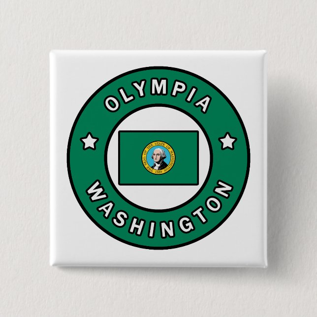 Badge Carré 5 Cm Olympia Washington (Devant)