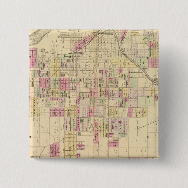 Badge Carré 5 Cm Omaha City, Nebraska (Devant)