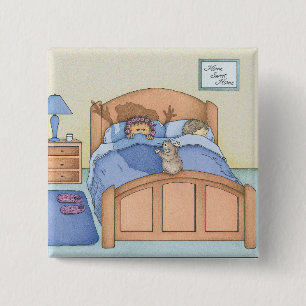 Badge Carré 5 Cm Ombre du hamster