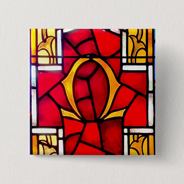 Badge Carré 5 Cm Oméga (Devant)