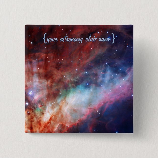Badge Carré 5 Cm Omega Nebula - Notre univers fantastique (Devant)