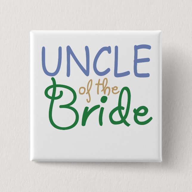 Badge Carré 5 Cm Oncle de la mariée (Devant)