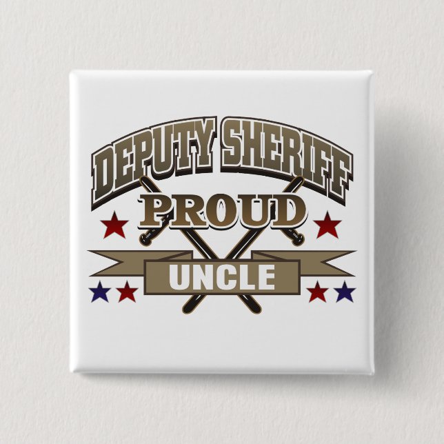 Badge Carré 5 Cm Oncle fier shérif adjoint (Devant)